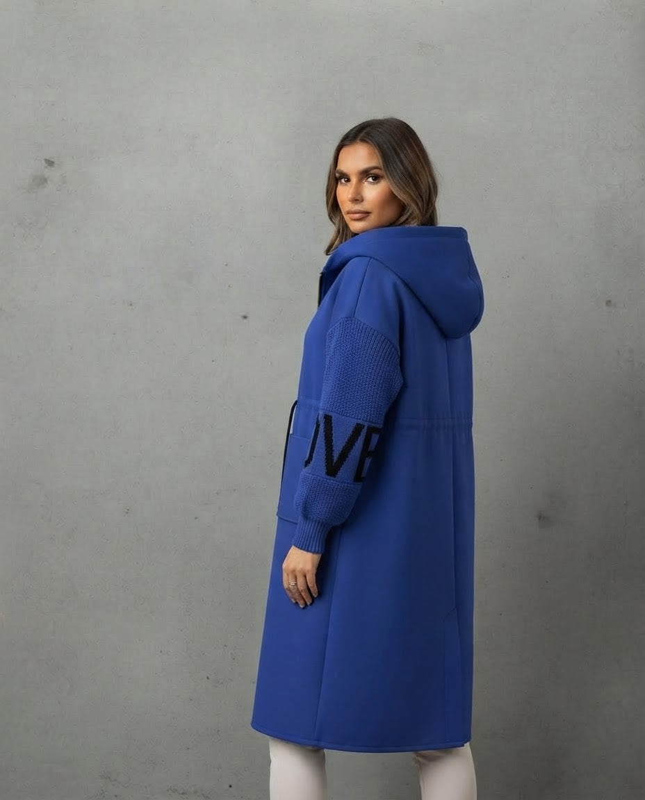 The Elegant Long Windbreaker with Utility Pockets