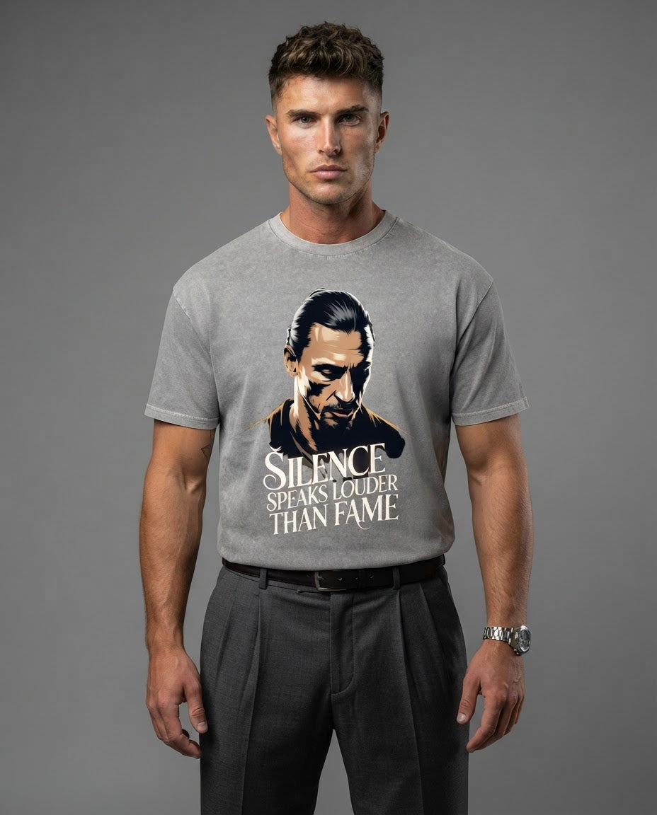 Krowngallery Oversized Shirt: Silence Speaks louder than Fame