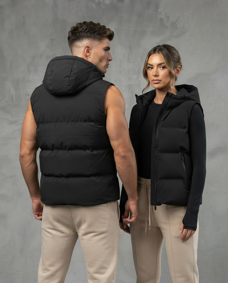 The Elegant Loose-Fit Hooded Vest