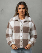 The Elegant Dual-Face Velvet Plaid Jacket