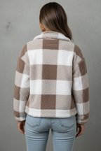 The Elegant Dual-Face Velvet Plaid Jacket