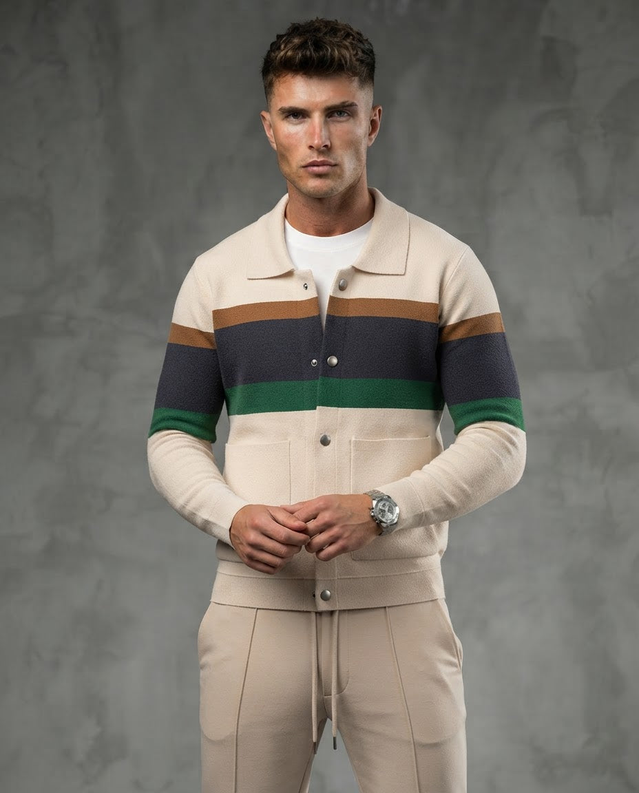 The Autumnal Elegance Polyester Cardigan