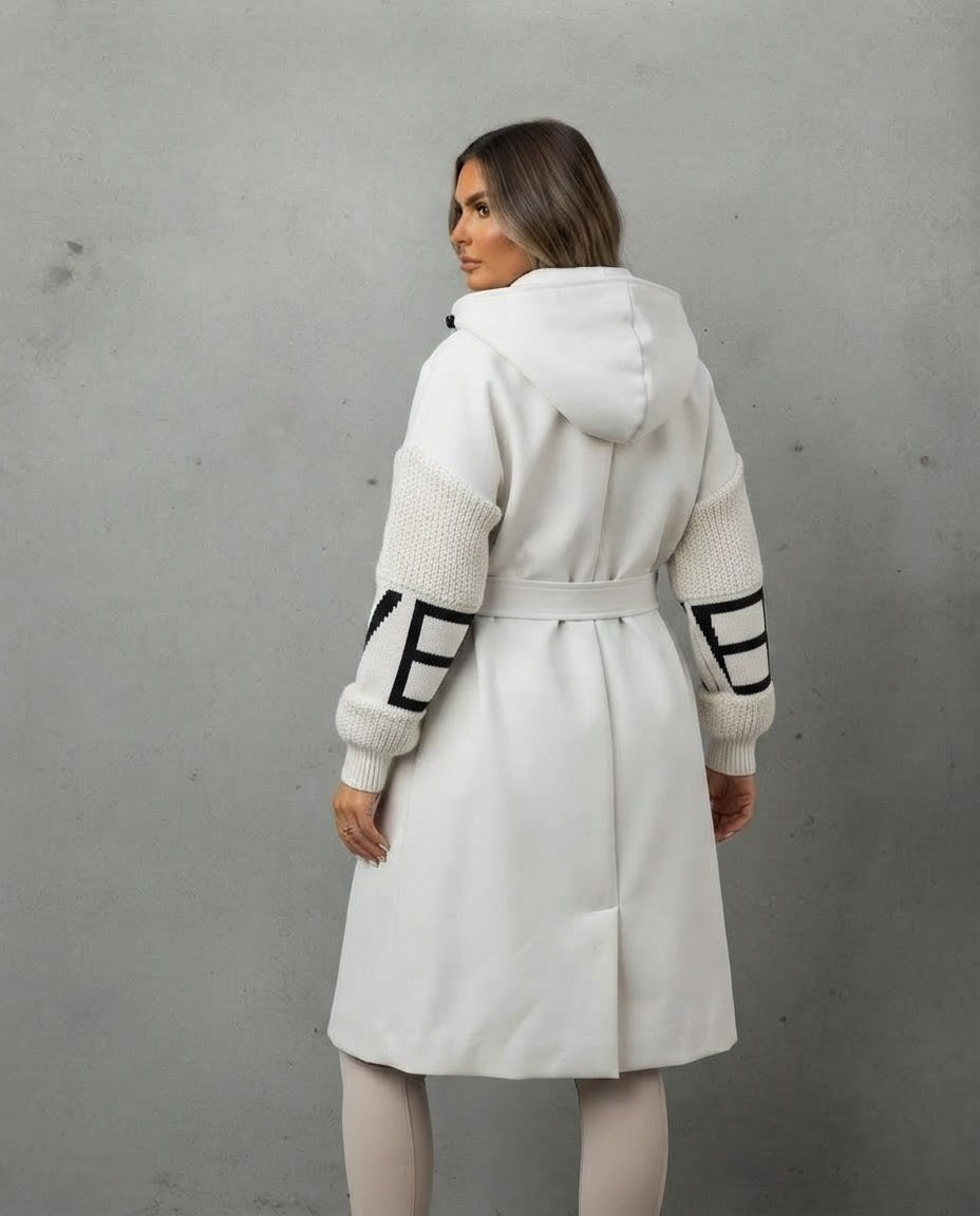 The Elegant Long Windbreaker with Utility Pockets