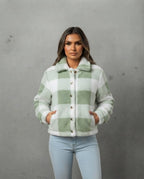 The Elegant Dual-Face Velvet Plaid Jacket