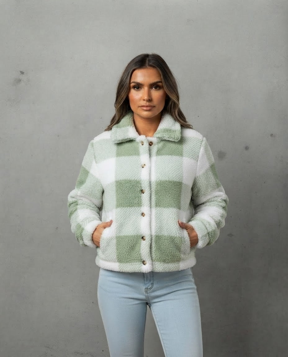 The Elegant Dual-Face Velvet Plaid Jacket