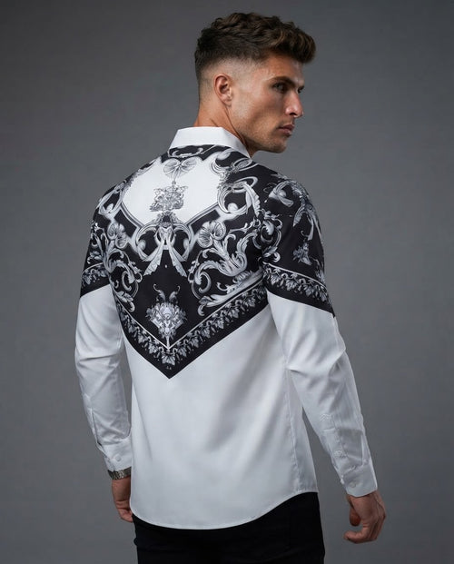 Luxury Palace Style Long Sleeve Patchwork