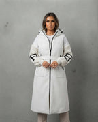 The Elegant Long Windbreaker with Utility Pockets