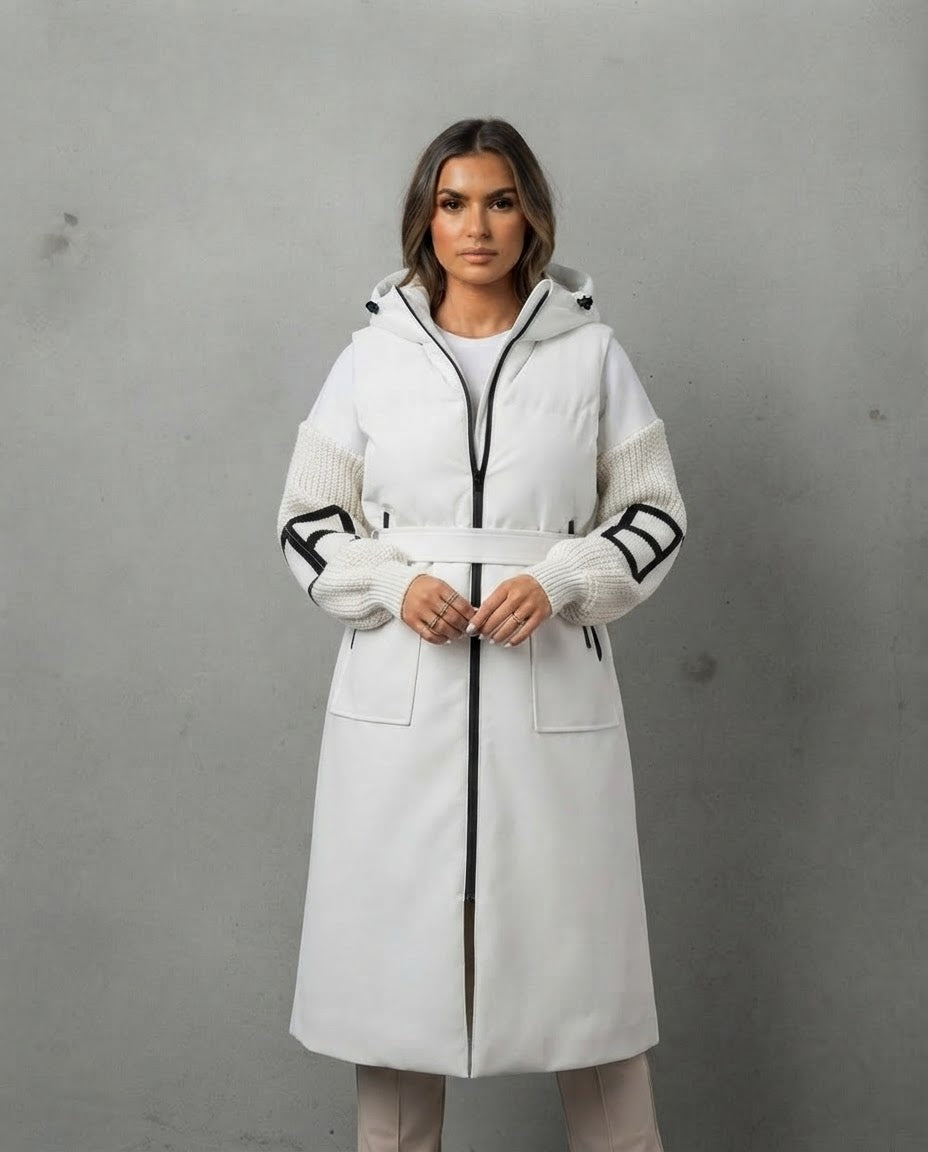 The Elegant Long Windbreaker with Utility Pockets