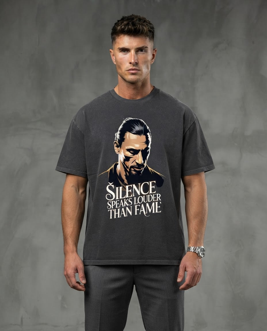 Krowngallery Oversized Shirt: Silence Speaks louder than Fame
