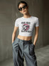 Ladies Cropped Tee - CUTE FACE. KILLER INSTINCT