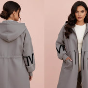 The Elegant Long Windbreaker with Utility Pockets