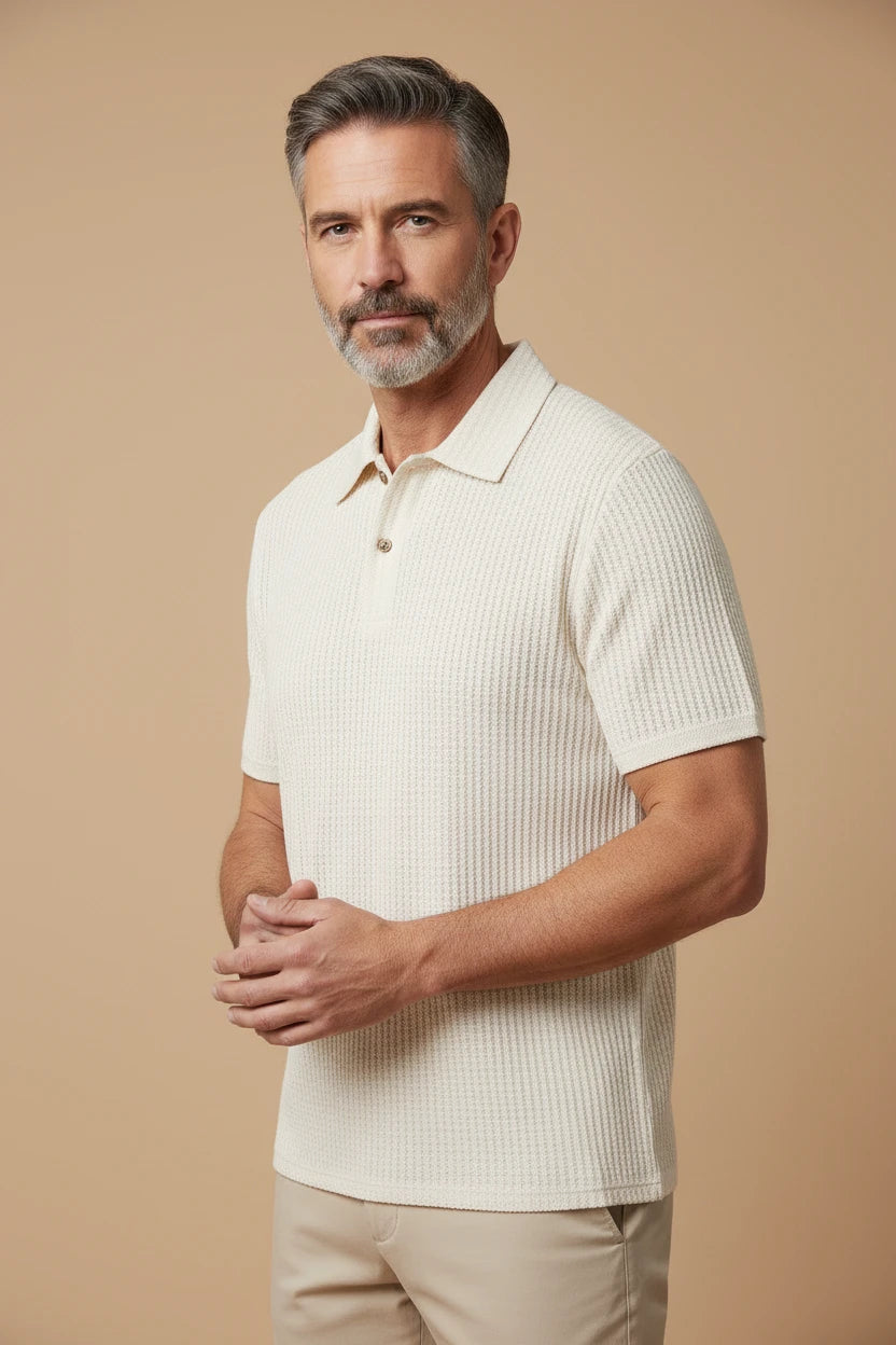 The Textured Knit Sophisticate Polo