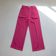 The Hot Pink Wide-Leg Business Pants