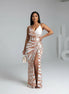 The Ladies' Spring/Summer Elegant V-Neck Daywear Dress