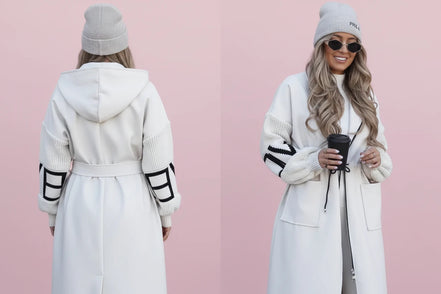 The Elegant Long Windbreaker with Utility Pockets