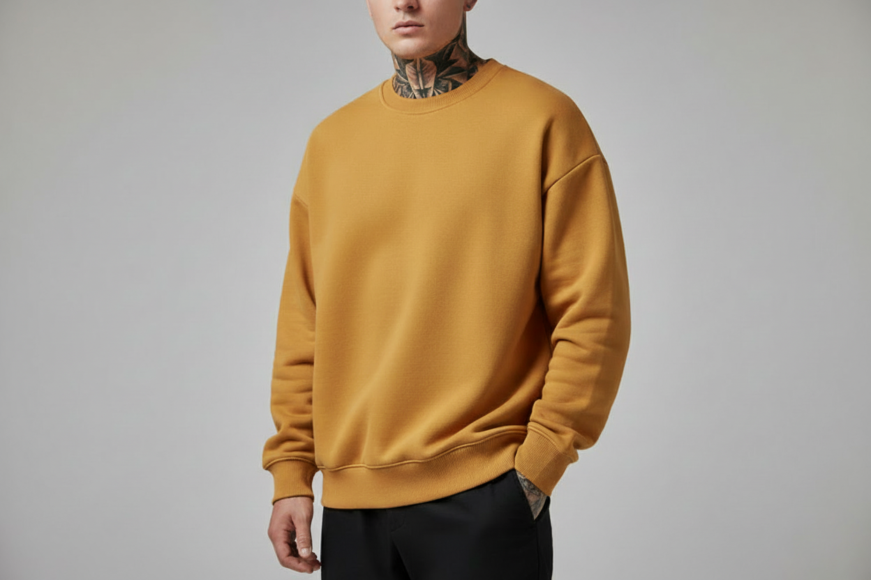 The Luxe Cotton Velvet-Lined Sweater