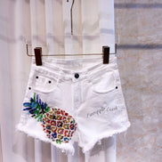 The Elegance High-Waist Denim Shorts